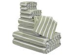 Handtuch Set OTTO HOME "Jannika, Duschtücher, Handtücher, Gästetücher, Seiftücher, Waschlappen", grün (salbei weiß), 10, Frottier, Frottier, Obermaterial: 100% Baumwolle, Handtuch-Sets, Handtuch Set, Handtücher mit Streifen, 100% Baumwolle, weich, umfangreiches Set