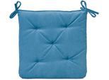 Sitzauflage GÖZZE "Capri", blau (petrol), B:40cm H:4cm, Polyester, Polsterauflagen, Sitzauflage