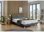 Boxbett "Kyoto", grau (anthrazit), B:195cm L:210cm, WESTFALIA SCHLAFKOMFORT, Komplettbetten, Kunstleder,Bonnell-,Kaltschaum-&Taschenferderkern wählbar in H2,H3,H4