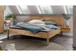 Schlafzimmer-Set HOME AFFAIRE "Huven Schlafzimmer", braun (natur), B:160cm H:90cm T:200cm, Massivholz, Schlafzimmermöbel-Sets, Massivholzbett aus Eiche mit 2 Nachttische, FSC-zertifiziert, stabil