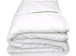 Wohndecke ZOEPPRITZ1828 "The Blanket", weiß (sanftes weiß), B:220cm L:240cm, Polyester, Wohndecken, Wohndecke, Extra weiche Decke aus recyceltem Polyester