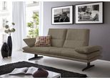 2-Sitzer W.SCHILLIG "broadway, Designsofa mit tollem Sitzkomfort, Breite 216cm", schwarz (pepper s22), B:216cm H:94cm T:96cm, Flachgewebe S22 (100% Polyester), Sofas, 2-Sitzer, Sitztiefenverstellung, Kopfteil- & Seitenteilverstellung, Breite 216cm