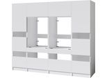 Mehrzweckschrank-Set BASIC BY BALCULINA "Washhome B/T/H 236x68x200 cm", weiß, B:236cm H:200cm T:68cm, Kastenmöbel-Sets, Mehrzweckschrank-Set, Breite 236cm, höhenverstellbare Metallfüße