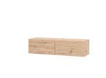 TV-Board HOME AFFAIRE "Royan, TV-Bank, TV-Schrank, Wandmontage", braun (eichefarben), B:128cm H:32cm T:42cm, Sideboards, TV-Board, in verschiedenen Breiten 128/154/192 cm, Push-to-Open, FSC