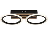 GLOBO LIGHTING Deckenleuchte "BLEVINS", braun (schwarz matt), 1, H: 8,5cm, 1 Stk., Leuchten, LED Deckenleuchte für Wohn- & Schlafzimmer Holzoptik, Deckenleuchte