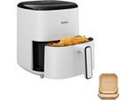 TEFAL Heißluftfritteuse "EY2453 Easy Fry Max Digital", hellgrau, B:36,8cm H:35,7cm T:36,8cm, Fritteusen, spart Zeit & Energie, intuitiver Touchscreen, 10 Programme, Heißluftfritteuse