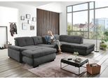 Ecksofa DIE PLANBAR "MP-IN16012 U-Form, mit Kaltschaum-Polsterung", grau, B:371cm H:85cm T:260cm, 85% Polyester;15% Nylon, Sofas, Ecksofa, inkl. Sitztiefenverstellung wahlweise mit weiteren Funktionen
