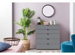 Sideboard HOME AFFAIRE "Duero", grau (graphite grau), B:90cm H:95cm T:40cm, Holzwerkstoff, Sideboards, Sideboard, Kommode mit 5 Schubkästen, Breite 90 cm