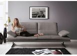 2,5-Sitzer W.SCHILLIG "broadway, Designsofa mit tollem Sitzkomfort", grau (grau s22), B:236cm H:94cm T:96cm, Flachgewebe S22 (100% Polyester), Sofas, 2 5-Sitzer, Sitztiefenverstellung, Kopfteil- & Seitenteilverstellung, Breite 236cm