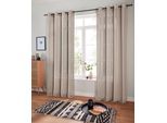 Gardine OTTO HOME "Fiete" Gr. 5, beige, B:140cm H:265cm, Polyester, Gardinen, Gardine, Leinen Optik, monochrom, basic, pflegeleicht, verschiedene Größen, Topseller