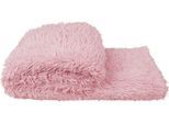 Wohndecke ZOEPPRITZ1828 "Reborn", rosa (powder), B:140cm L:190cm, Polyester, Wohndecken, Wohndecke, extra weiche Kunstfelldecke