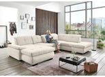 Ecksofa DIE PLANBAR "MP-IN16012 U-Form, mit Federkern-Polsterung", beige (natur), B:371cm H:85cm T:195cm, 85% Polyester;15% Nylon, Sofas, Ecksofa, inkl. Sitztiefenverstellung wahlweise mit weiteren Funktionen