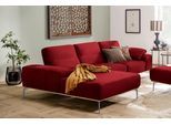 Ecksofa W.SCHILLIG "run, Designsofa mit tollem Sitzkomfort, bequem, Breite 299cm, L-Form", rot (light brick w82), B:299cm H:88cm T:178cm, Longlife Xtra-Leder Z73: Naturwalkleder der Luxusklasse aus den erlesensten Rohhäuten. Hautstärke 1, 1 – 1, 3 mm;ROHLEDER Jacquard-Flachgewebe Q2 W60 (63% Polyester, 37% Polyacryl);ROHLEDER Chenille-Flachgewebe Q2 W77 (68% Polyacryl, 32% Polyester);Stoff S37 (10