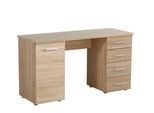Schreibtisch OTTO HOME "Liber", braun (sonoma eiche), B:135cm H:75,5cm T:50cm, Tische, Schreibtisch