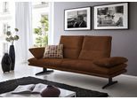 2-Sitzer W.SCHILLIG "broadway, Designsofa mit tollem Sitzkomfort, Breite 216cm", braun (tabacco z69), B:216cm H:94cm T:96cm, Longlife Xtra-Leder Z69: Das feinnarbige, gedeckte Softleder Z69 besticht durch seine außergewöhnliche Weichheit im trendigen »Vintage-Look«, Hautstärke 0, 9 - 1, 1 mm, Sofas, 2-Sitzer, Sitztiefenverstellung, Kopfteil- & Seitenteilverstellung, Breite 216cm