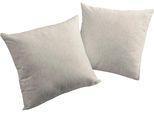 Dekokissen WIRTH "Westport" Gr. 2, grau (hellgrau, ranken), B:50cm L:50cm, Obermaterial: 100% Polyester, Dekokissen_Sitzkissen_Kissenhüllen, Dekokissen