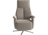 TV-Sessel SIT & MORE "TV Lazy", beige (taupe), B:75cm H:110cm T:85cm, 100% Polyester, Sessel, TV-Sessel, zur Auswahl mit Herz-Waage-Position