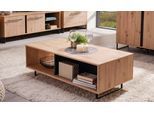 Couchtisch HOME AFFAIRE "Sardinia", schwarz (artisan eiche, schwarz), B:120,5cm H:42,5cm T:60,5cm, Tische, Couchtisch, Breite ca. 120,5 cm