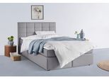 Boxbett HOME AFFAIRE "Carde", grau, B:154cm L:210cm, Komplettbetten, Boxspringbett, wahlweise mit Bettkasten, in H2, H3 & H4 erhältlich, Topseller