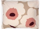 Kissenbezug MARIMEKKO "UNIKKO", rosa (beige, cotton, rose), B:80cm L:80cm, Seersucker, Obermaterial: 100% Baumwolle, Kissenbezüge, Kissenbezug, in 80x80cm, passend zum Bettbezug UNIKKO
