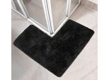 Badematte OTTO HOME "Sanremo Standard, Badvorleger, Badezimmer Teppich, sehr weich" Gr. 62, schwarz, H:30mm, Polyester, Badematten, Badematte, Badteppich, unifarben, rechteckig, rund & als 3-tlg. Set erhältlich
