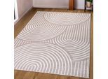 Teppich OTTO HOME "Fadel" Gr. 31, beige (sand), B:280cm H:9mm L:380cm, Kunstfaser, Teppiche, Teppich, 3D-Effekt, softer Kurzflor, pflegeleicht, leichter Glanz, Scandi-Look
