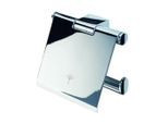 Joop! Toilettenpapierhalter, Chrom, Metall, 12x12 cm, Deckel, Badezimmer, WC Ausstattung, Toilettenpapierhalter