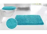 Badematte OTTO HOME "Sanremo Premium, Badvorleger, Badezimmer Teppich, sehr weich", blau (aqua), H:35mm, Polyester, Badematten, Badematte, Badteppich, unifarben, rechteckig & als 3-tlg. Set erhältlich