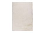 Hochflor-Teppich KAYOOM "Emotion 525", beige (weiß), B:60cm H:27mm L:110cm, Polyester, Teppiche, Fell Haptik, weich kuschelig, alle Räume