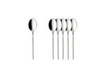 Esslöffel VILLEROY & BOCH "Espressolöffel NewWave 10,8 cm 6er Set edelstahl", silber (edelstahl), B:3cm L:10,8cm, Esslöffel, Spülmaschinenfest