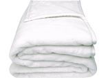 Wohndecke ZOEPPRITZ1828 "The Blanket", weiß (sanftes weiß), B:180cm L:220cm, Polyester, Wohndecken, Wohndecke, Extra weiche Decke aus recyceltem Polyester