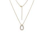 Kette mit Anhänger TITANIA "Titaniakette", silbergoldfarben, Halsketten, Damen, Titan, bicolor mit Zirkonia