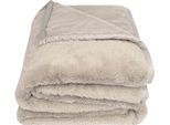 Wohndecke ZOEPPRITZ1828 "The Blanket", beige (clay), B:220cm L:240cm, Polyester, Wohndecken, Wohndecke, Extra weiche Decke aus recyceltem Polyester