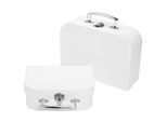 Deko-Koffer-Set, weiß, 25 x 18 x 8,5 cm und 20 x 14 x 7,5 cm, 2 Stück