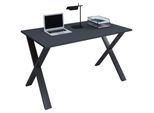 VCM Schreibtisch, 160 x 80 cm, Computertisch mit Metallgestell, Bürotisch für Homeoffice und Arbeitszimmer - Lona X