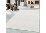 Teppich AYYILDIZ TEPPICHE "Nizza 1800 Kurzflorteppich", beige (cream), B:240cm H:6mm L:340cm, Polypropylen, Teppiche, Teppich, pflegeleicht, leicht melierter Kurzflor, ringsum gekettelt, Wohnzimmer