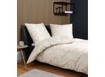 Bettwäsche JANINE "J. D.", naturell, B/L: 155cm x 200cm, 1 Stk., 1 Stk., Mako-Satin, B/L: 80cm x 80cm, Mako-Satin, Obermaterial: 100% Baumwolle, Bettwäsche, Bettwäsche, mit Reißverschluss