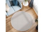 Teppich AYYILDIZ TEPPICHE "LOOM 4300", beige (creme), H:7mm Ø:160cm, Polypropylen, Teppiche, Teppich, pflegeleicht, robust, strapazierfähig