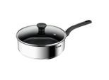 Tefal Schmorpfanne Duetto, Edelstahl, Metall, 3.17 L, rund, 25.6x11.2x44.5 cm, backofengeeignet,backofengeeignet, Kochen, Pfannen, Bratpfannen