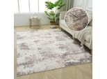 Teppich OTTO HOME "Mokk, Druckteppich, mehrfarbig, im Vintage-Look", grün (taupe), B:60cm H:12mm L:90cm, Kunstfaser, Teppiche, Teppich, bedruckt, waschbar, weich, Wohnzimmer, Schlafzimmer, Esszimmer