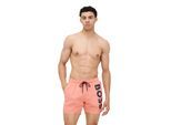 Boss Heren Octopus Bold Logo Zwemshorts (Heldere Roze)