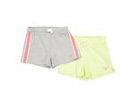 Reebok Effen korte jerseybroekjes voor meisjes (set van 2) (Lichtgrijze heide)