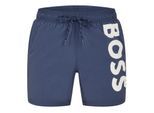 Boss Heren Octopus Bold Logo Zwemshorts (Marineblauw)