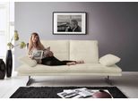 2-Sitzer W.SCHILLIG "broadway, Designsofa mit tollem Sitzkomfort, Breite 216cm", beige (sahara s37), B:216cm H:94cm T:96cm, Stoff S37 (100% Polyester): Luxus-Microfaser in Lederoptik, Sofas, 2-Sitzer, Sitztiefenverstellung, Kopfteil- & Seitenteilverstellung, Breite 216cm