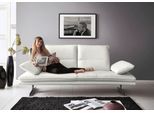 2-Sitzer W.SCHILLIG "broadway, Designsofa mit tollem Sitzkomfort, Breite 216cm", weiß (weiß z59), B:216cm H:94cm T:96cm, Longlife Xtra-Leder Z59: Glattleder mit modischer Prägung. Hautstärke 0, 9 - 1, 1 mm, Sofas, 2-Sitzer, Sitztiefenverstellung, Kopfteil- & Seitenteilverstellung, Breite 216cm