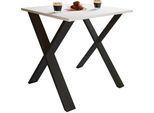 Esstisch VCM "Premium Holz Esstisch Küchentisch Xona X 80x80", weiß (schwarz, weiß), B:80cm T:80cm, Tische, Esstisch