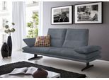 2-Sitzer W.SCHILLIG "broadway, Designsofa mit tollem Sitzkomfort, Breite 216cm", blau (blau z69), B:216cm H:94cm T:96cm, Longlife Xtra-Leder Z69: Das feinnarbige, gedeckte Softleder Z69 besticht durch seine außergewöhnliche Weichheit im trendigen »Vintage-Look«, Hautstärke 0, 9 - 1, 1 mm, Sofas, 2-Sitzer, Sitztiefenverstellung, Kopfteil- & Seitenteilverstellung, Breite 216cm