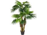 Kunstpalme CREATIV GREEN "Fächerpalme", grün, H:185cm, Kunststoff, Kunstpflanzen, Kunstpalme, im Kunststofftopf