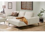 Ecksofa W.SCHILLIG "run, Designsofa mit tollem Sitzkomfort, bequem, L-Form", weiß (cream weiß z73), B:279cm H:88cm T:178cm, Longlife Xtra-Leder Z73: Naturwalkleder der Luxusklasse aus den erlesensten Rohhäuten. Hautstärke 1, 1 – 1, 3 mm;ROHLEDER Jacquard-Flachgewebe Q2 W60 (63% Polyester, 37% Polyacryl);ROHLEDER Chenille-Flachgewebe Q2 W77 (68% Polyacryl, 32% Polyester);Stoff S37 (100% Polyester),