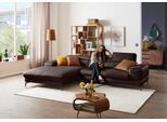 Ecksofa W.SCHILLIG "Piedroo, Designsofa mit tollem Sitzkomfort, elegant und bequem, L-Form", braun (mocca z69), B:303cm H:70cm T:193cm, Longlife Xtra-Leder Z69: Das feinnarbige, gedeckte Softleder Z69 besticht durch seine außergewöhnliche Weichheit im trendigen »Vintage-Look«, Hautstärke 0, 9 - 1, 1 mm, Sofas, Ecksofa, Kopfteilverstellung, wahlweise mit Sitztiefenverstellung, Breite 303cm